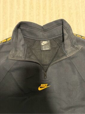 Nike Black Quarter-Zip Pullover with Yellow Swoosh